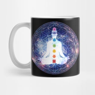 Flower of Life Lightbody Chakra Meditation Mug